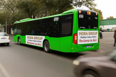 Publicitate autobuze - spate & lateral — Mora Group Bucuresti