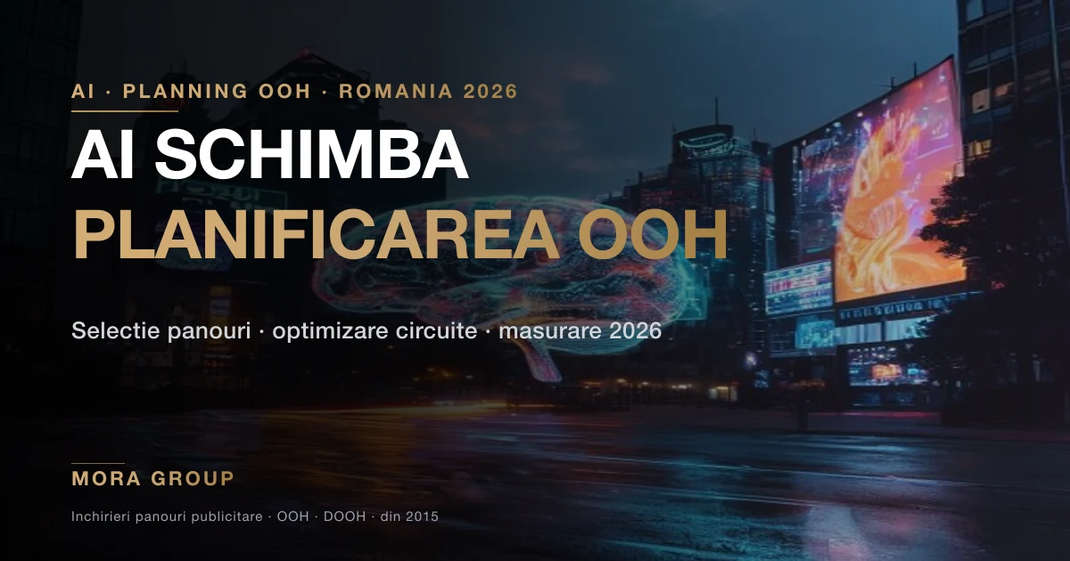 Ecran digital cu date de audienta si harta de caldura trafic folosite in planificarea OOH