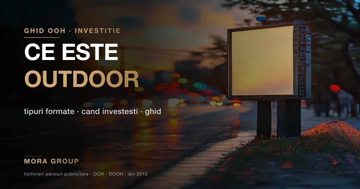 Publicitate outdoor OOH — ghid complet 2026 Mora Group