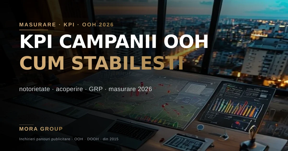 KPI campanii OOH — indicatori de performanta pentru stabilirea obiectivelor in publicitate outdoor 2026