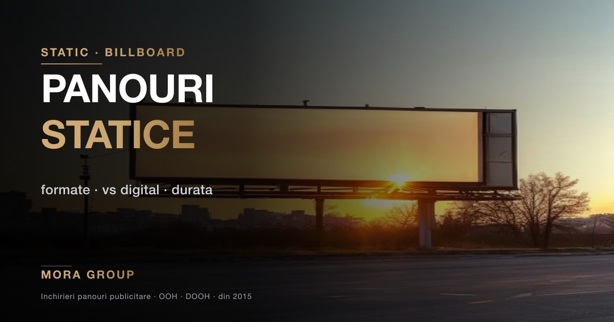 Panouri statice publicitare 2026 — formate si trenduri Mora Group