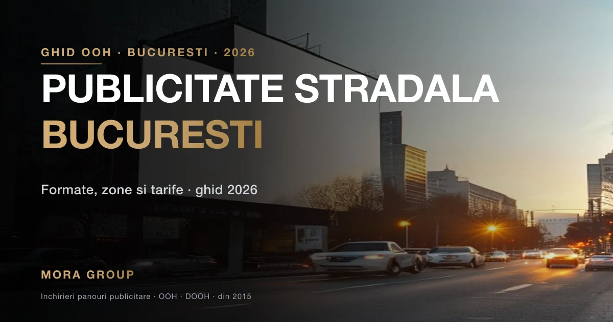 Publicitate stradala in Bucuresti — formate, zone si tarife 2026
